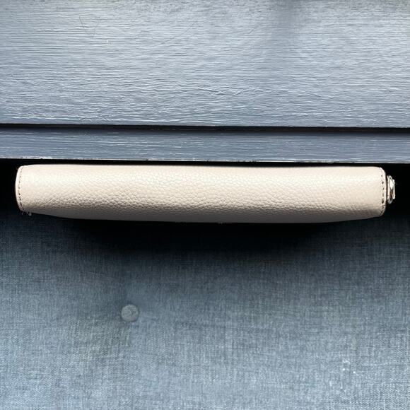 Michael Kors Large Pebbled Leather Continental Wallet - Light Gray - Picture 8 of 11